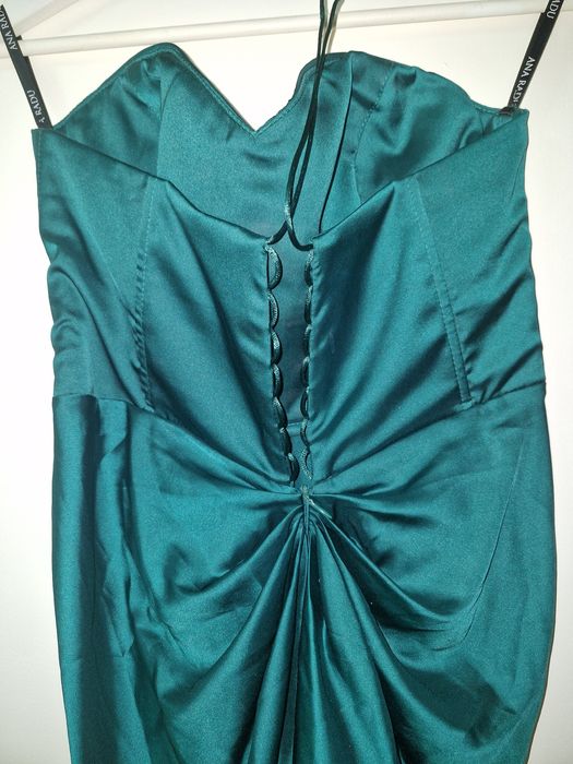Rochie lungă elegantă verde smarald – Ana Radu
