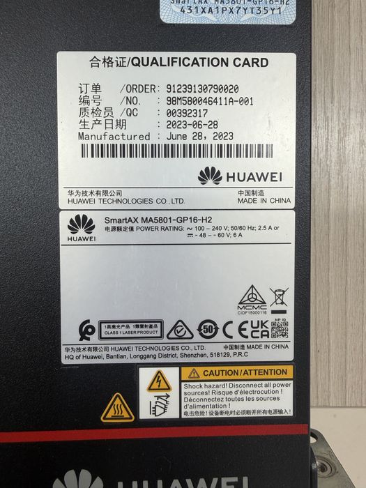 Продам Olt Huawei smart ma5801-gp16-h2