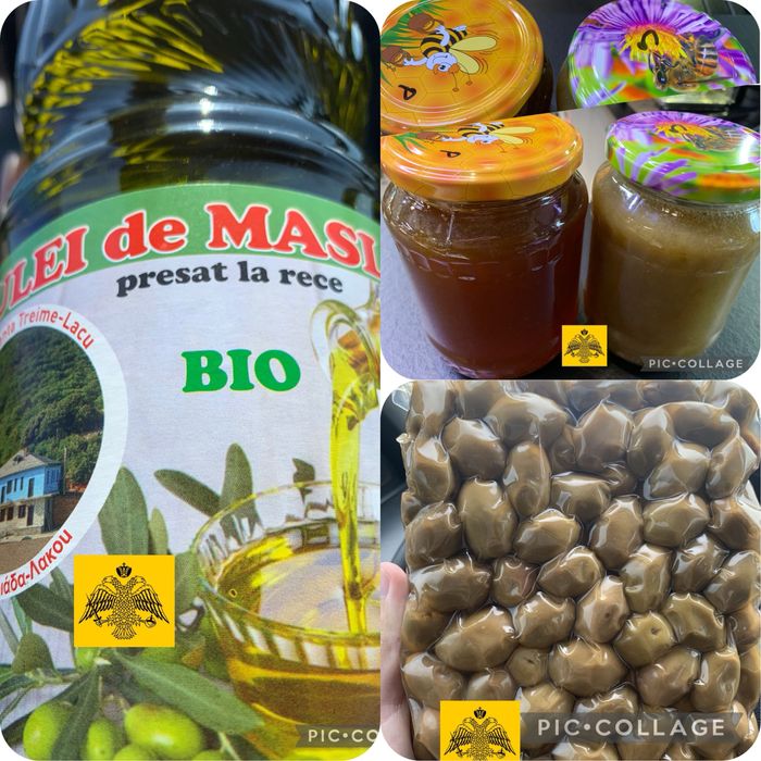 3 Produse din Muntele Athos - Ulei MasLin Bio - Masline  - Miere Bio