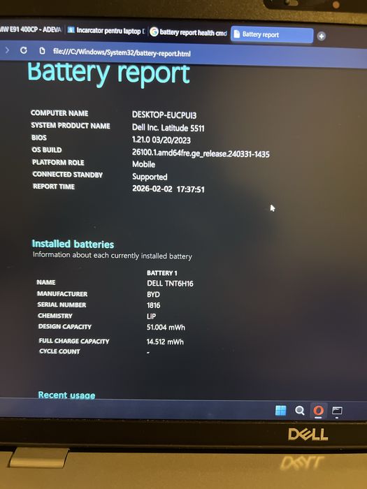 Laptop Dell Latitude 5511 - i7-10850H, 32GB RAM, 1TB SSD