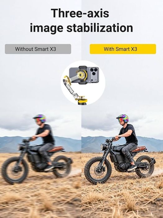 Stabilizator Pro cu AI pentru telefon - gimbal Aochuan Smart X3/360°
