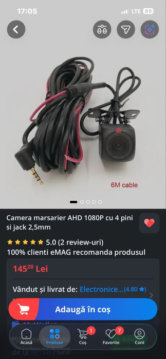 Camera de parcare ( 1080P ) AHD