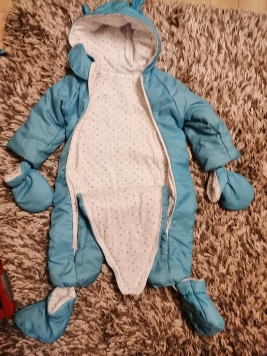 Бебешко зимно гащеризонче ескимосче от шушляк и памук-българско