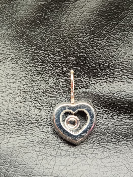 Pandantiv Chopard Happy Diamonds / Happy Hearts – Aur alb 18K (750) – Diamante