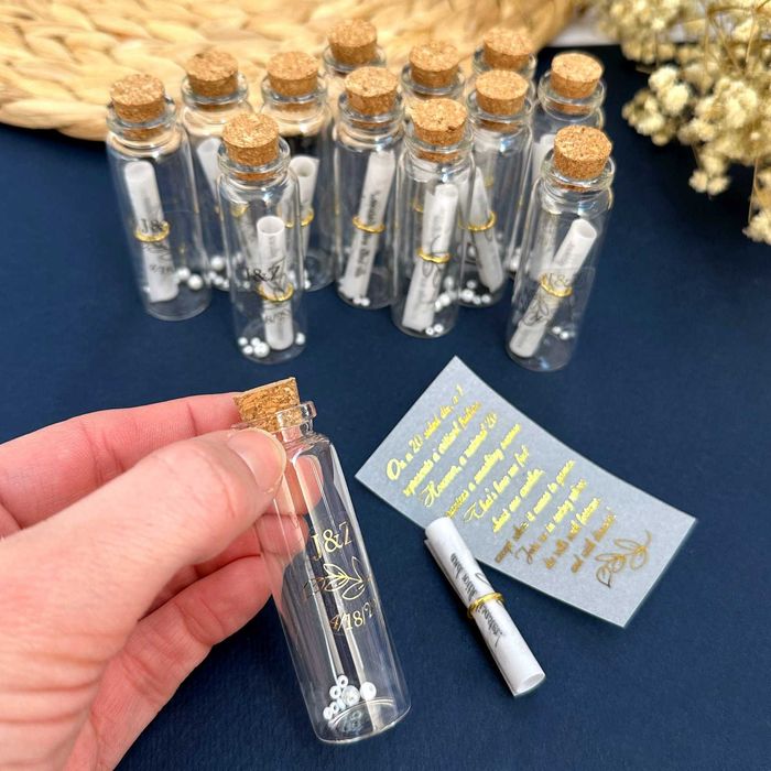 Подаръци за гости за сватба, кръщене, бал или юбилей с надпис по избор