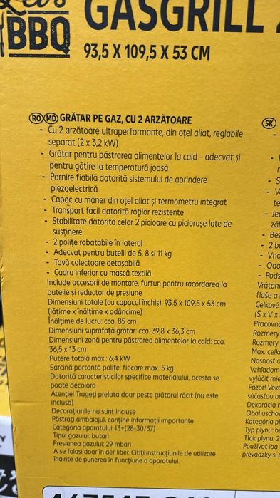 Grătar pe gaz nou-sigilat pentru curte