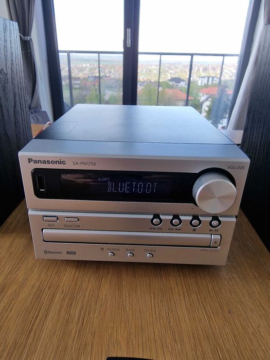 Sistem Audio Panasonic SC-PM250ECS, 20W, USB, Bluetooth, Radio, CD