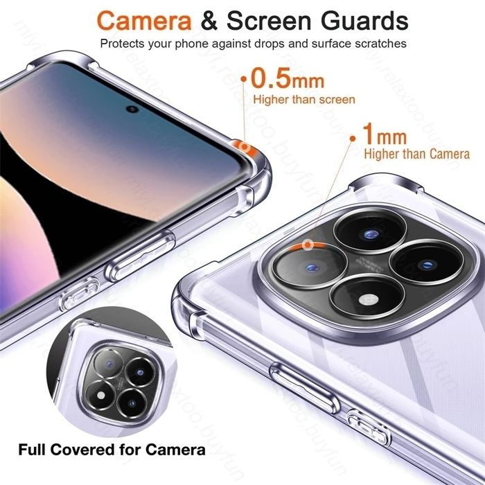 Xiaomi Redmi Note 15 Pro / 15 Pro+ / Силиконов кейс с камера протектор