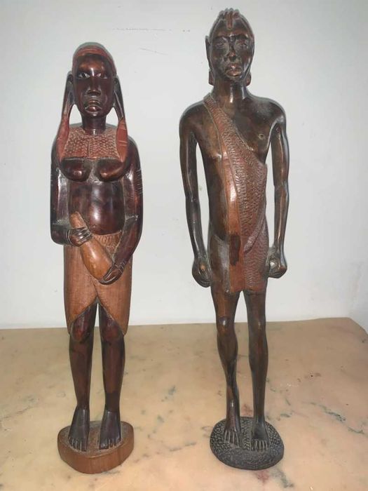 Statuie africana din lemn abanos