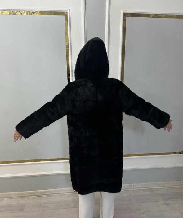 Норковую шуба с копюшон