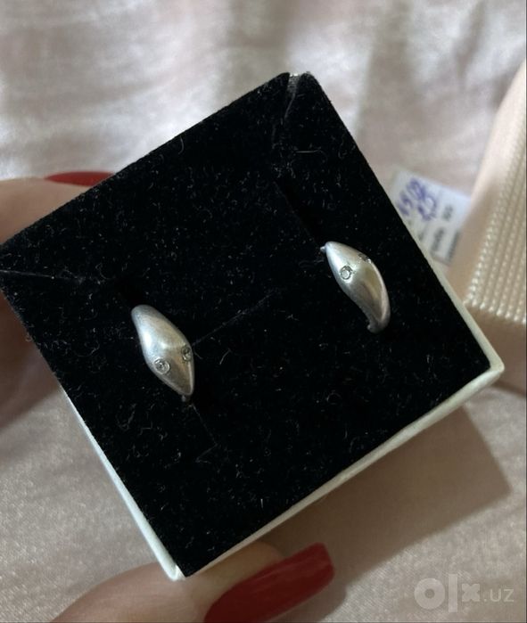 Серебряные сережки, змейки