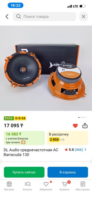 Динамики  DL Audio 13размер