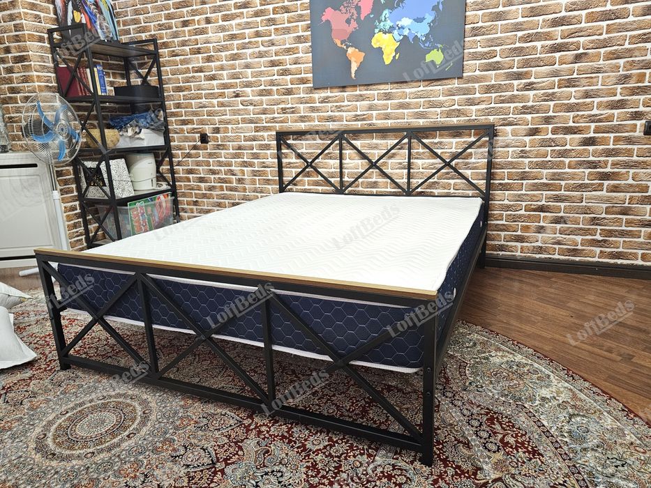 Кровать в стиле Лофт ВЕНЕРА, Металлическая Кровать