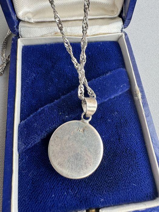 Pandantiv si lant din argint. Perla Shiva