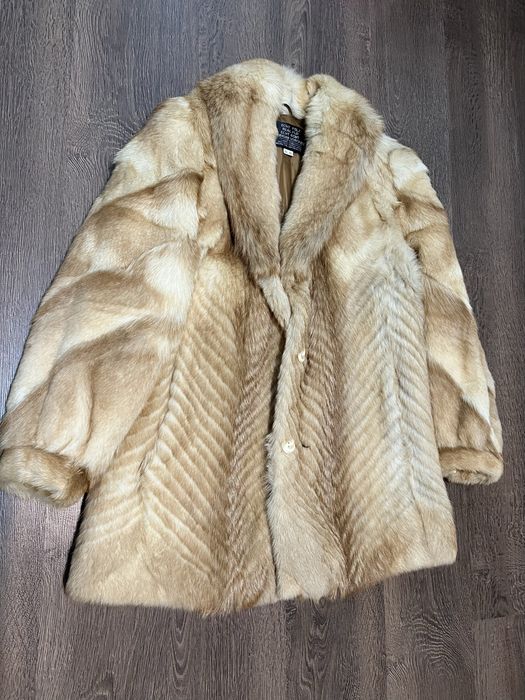 Haina blana naturala vulpe - conditii foarte bune