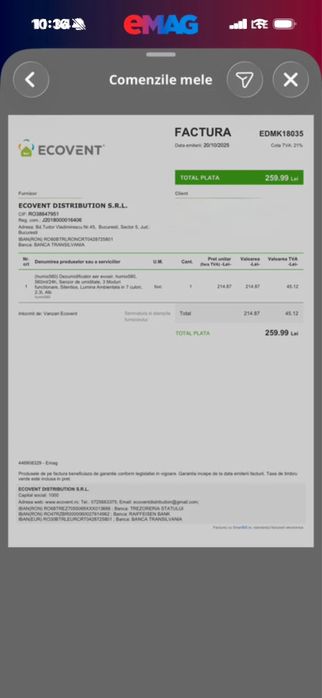 Dezumidificator aer