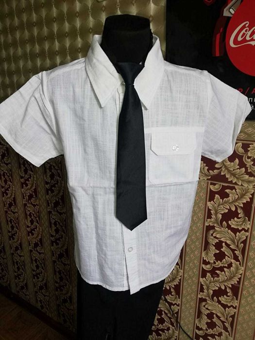 Рубашка белая мальчику в школу