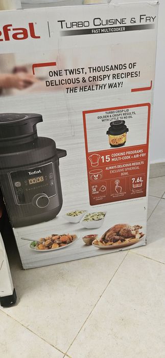 Мултикукър под налягане MULTICOOKER TEFAL Turbo cuisine & fry CY778830 вместимост 7.6 Л / 5 Л 7.60 L