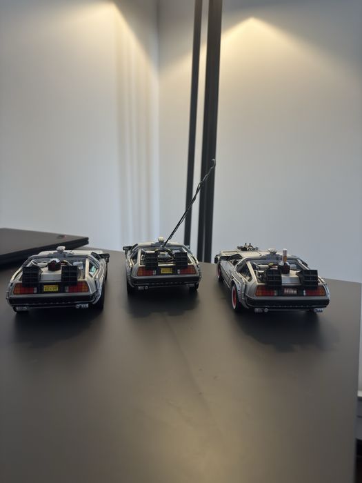 Set Pachet 3 machete DeLorean Time Machine Back to the Future Colecție completa 1/24 Scale