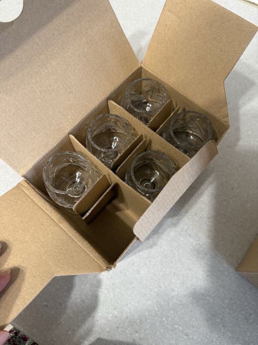 Рюмки хрустальные, 2 набора .