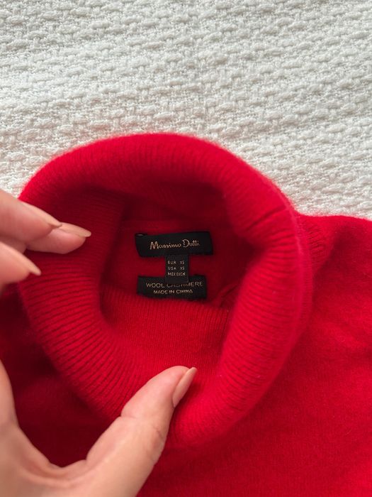 Pulover roșu de cașmir massimo dutti