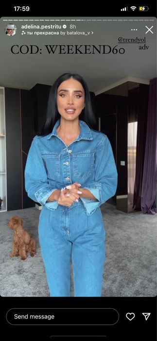 Salopeta superba purtata de adelina pestritu