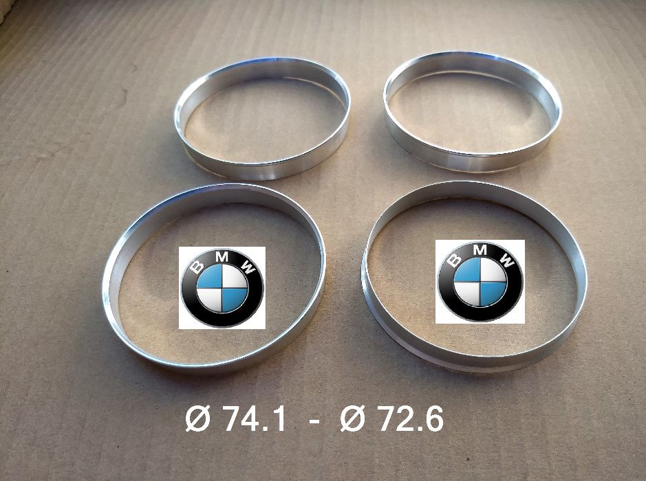 Inele centrare BMW  74.1 x 72.6 BMW din duraluminiu Made in Germany