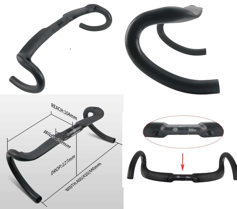 Ghidon carbon sosea cursiera Aeronova Nou 400 420 440mm 185grame
