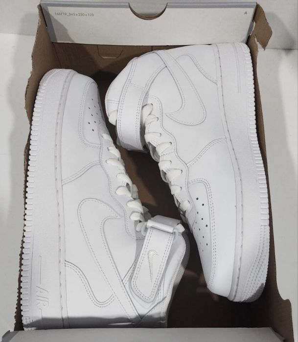 Adidasi Nike AF 1 Force 1 Mid Triple White
