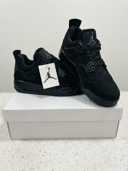 Adidasi Jordan 4 Retro Black - Adidasi Fete Baieti