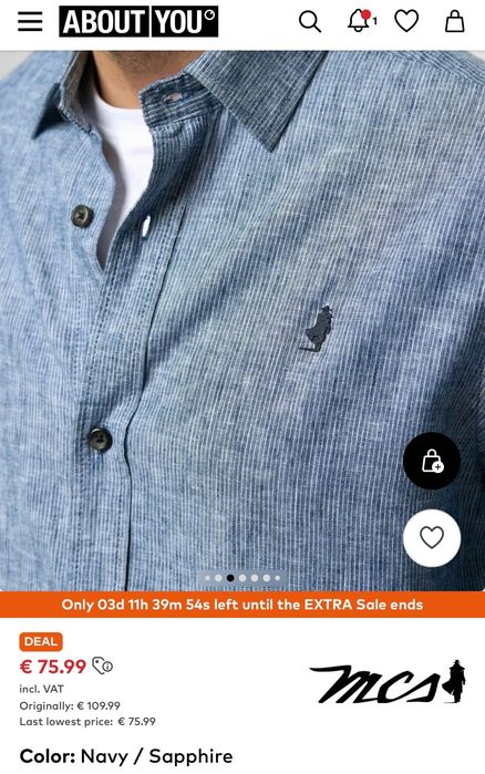 Мъжка риза MCS( Marlboro classics), размер L