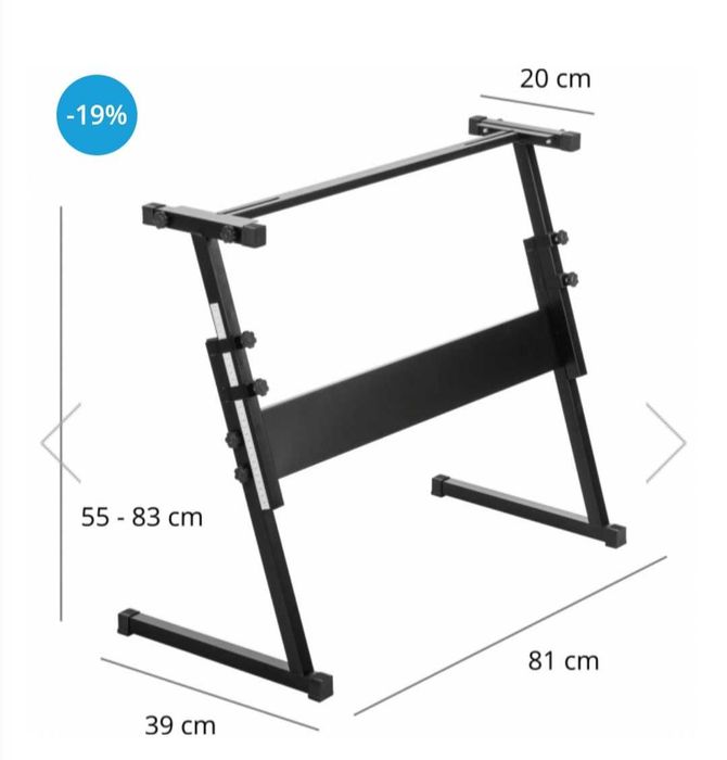 Stativ din metal pentru orgă in formă de Z