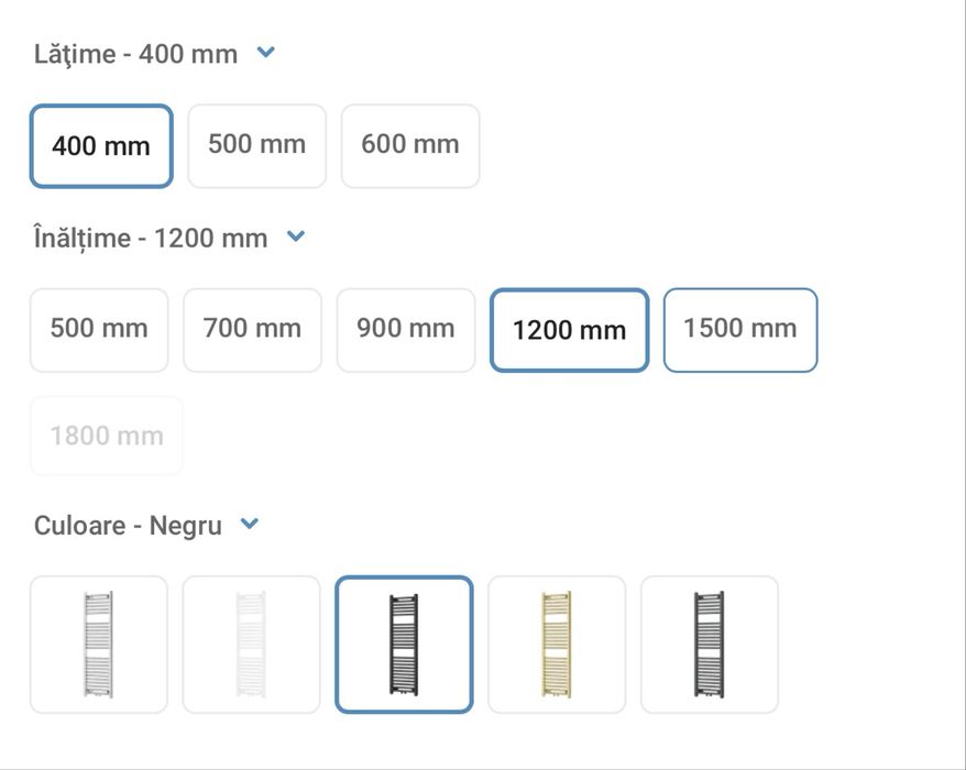 Calorifer de baie neagra … vine exact ca in poze , noua