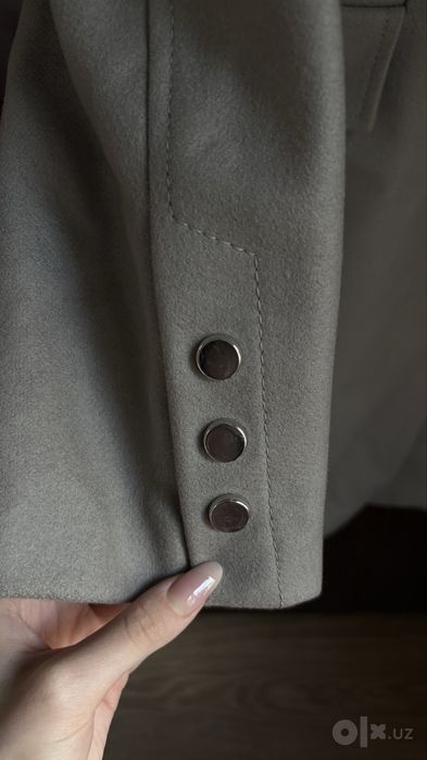 Стильное серое пальто ZARA Woman (Размер M) — новое