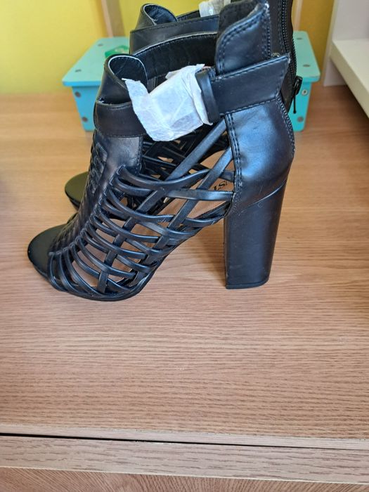 Sandale toc gros  just fab negre marimea 36