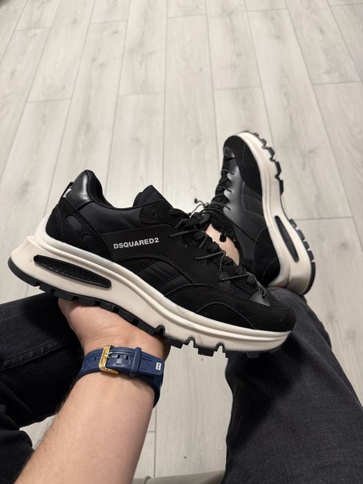 Adidasi Barbati Dsquared Negru & Alb!