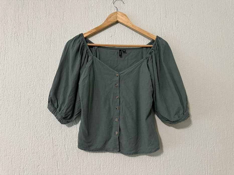 Топ от ленeна смес Vero Moda
