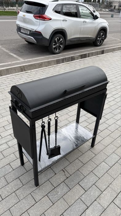 Мангал три в одном С чугунный Решетками