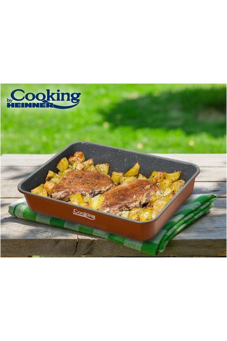Tava Heinner din Aluminiu Turnat, interior ceramic, 35 x 26 x 7 cmPt