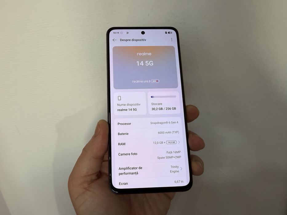 Realme 14 5G, 256GB, 12 GB RAM, Brown, dual sim, Nou!