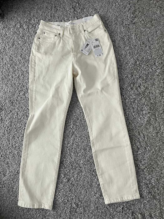 Blugi Mango slim crem