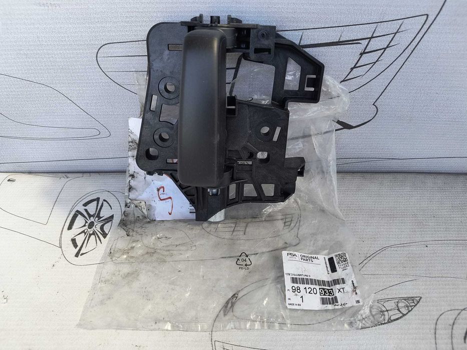 Mâner / Clantă Deschidere Interior Portieră Spate Dreapta Citroen Berlingo / Peugeot Partner B9 / Expert 3 Cod OEM 98120933XT (5C2)