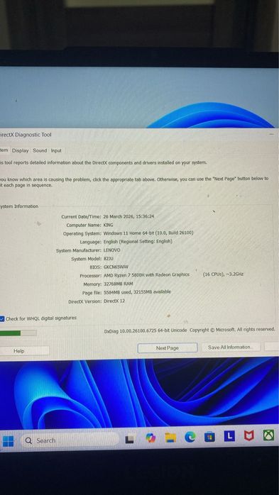 Laptop Lenovo Legion 82JU