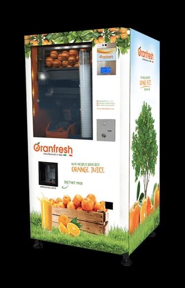 Aparat automat suc de portocale (vending machine orange juice)