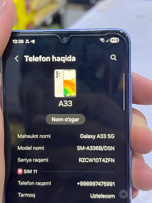 Samsung A 33 5g  6/128gb