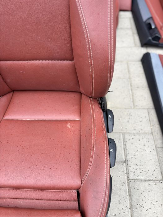 Scaune interior recaro piele rosu rosie full incalzire fata si spate Bmw X3 X4 F25 F26   #14