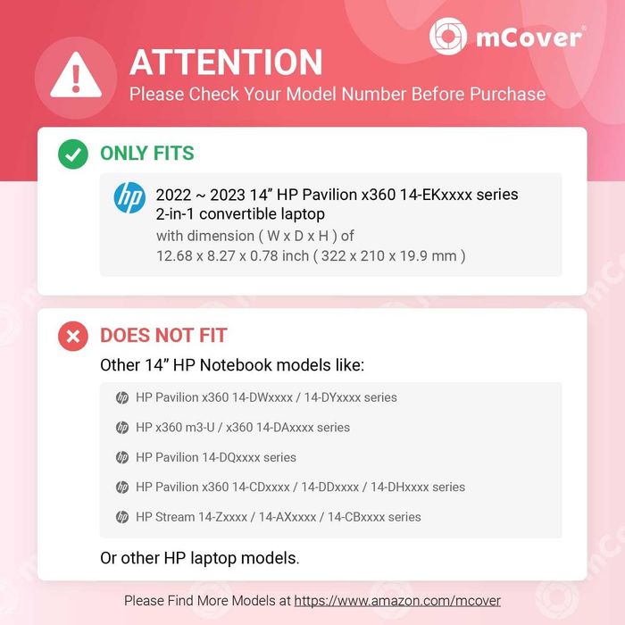Husă mCover laptopul convertibil 2-în-1 HP Pavilion X360 de 14 inch