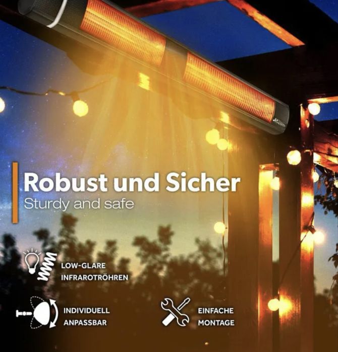 Външен инфрачервен нагревател с дистанционно управление 3000W