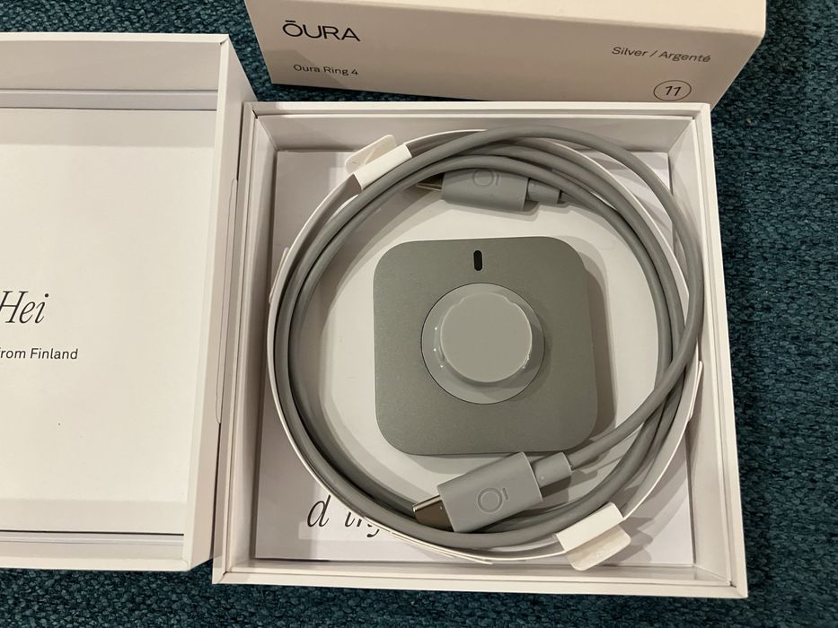 Смарт пръстен Oura Ring 4 - Silver Size 11 много запазен