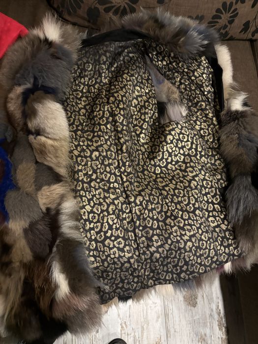 Елек от естествен косъм многоцветен